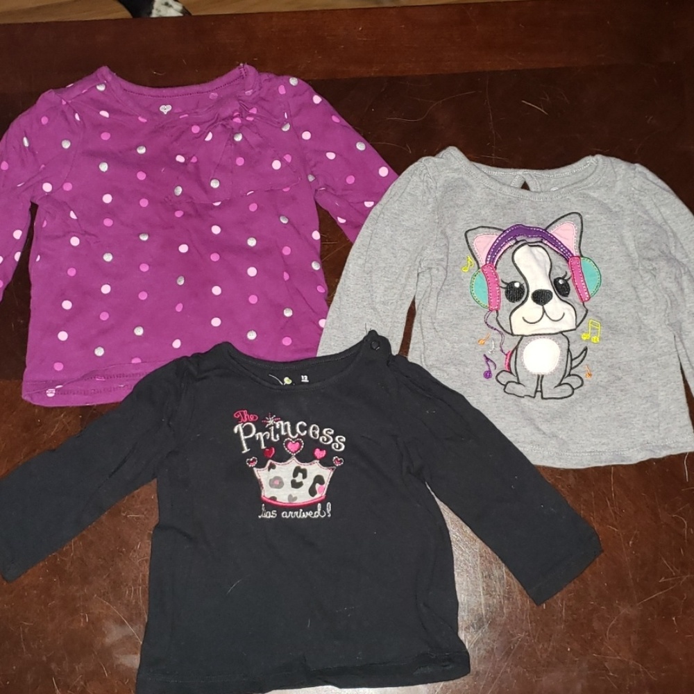 3 long sleeve shirts - 12mo